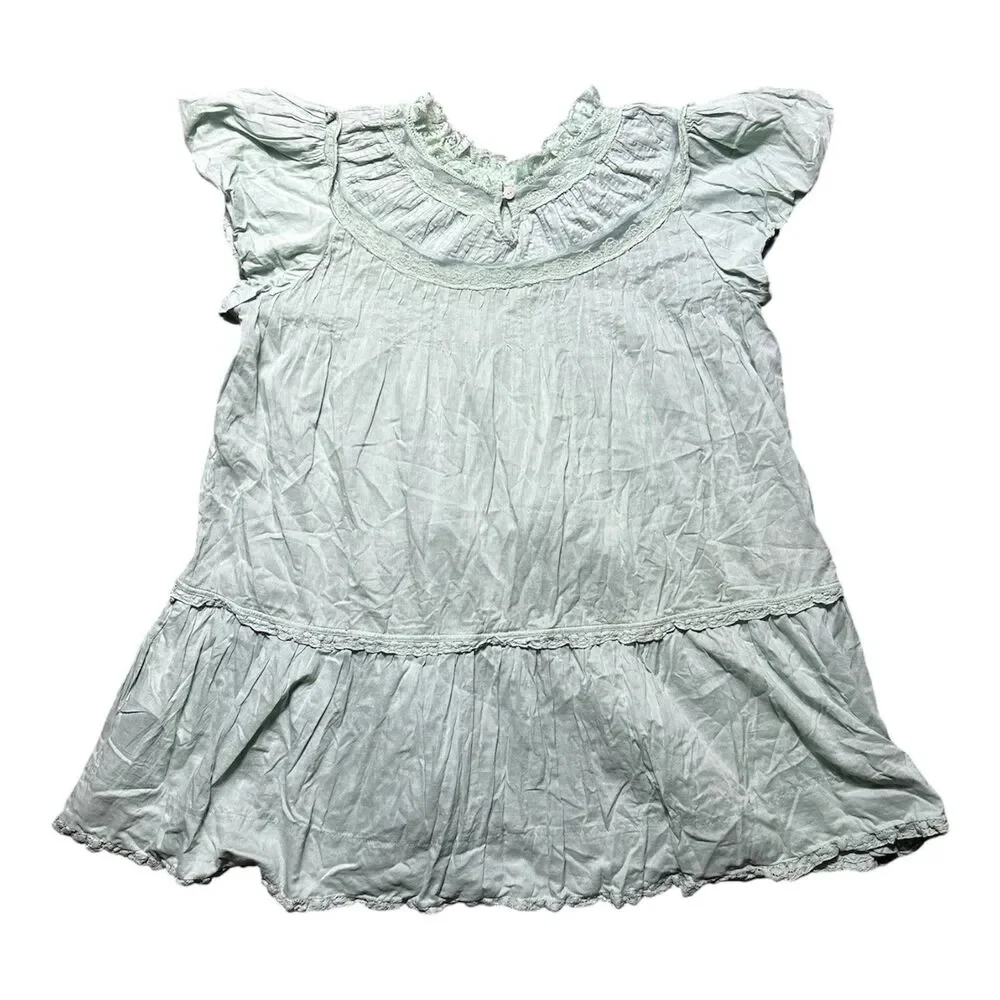 Free People Clarise Mini Dress Women’s Medium Aqua foam Green Whimsy Fairy
